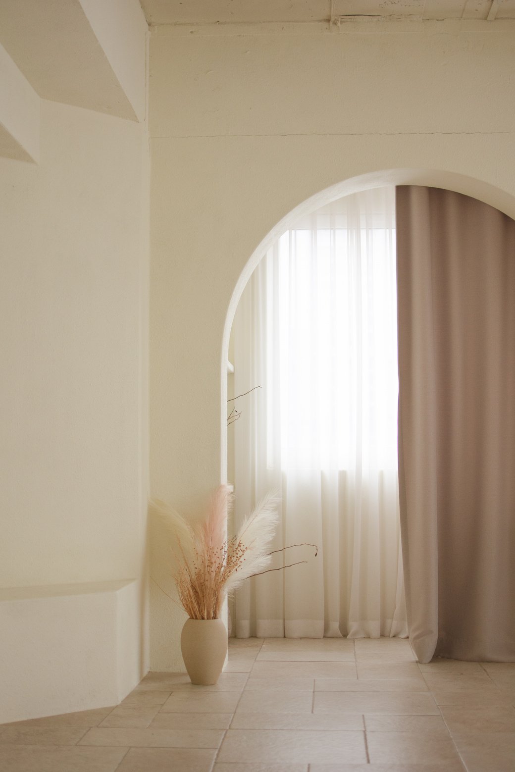 Arch with Curtains 